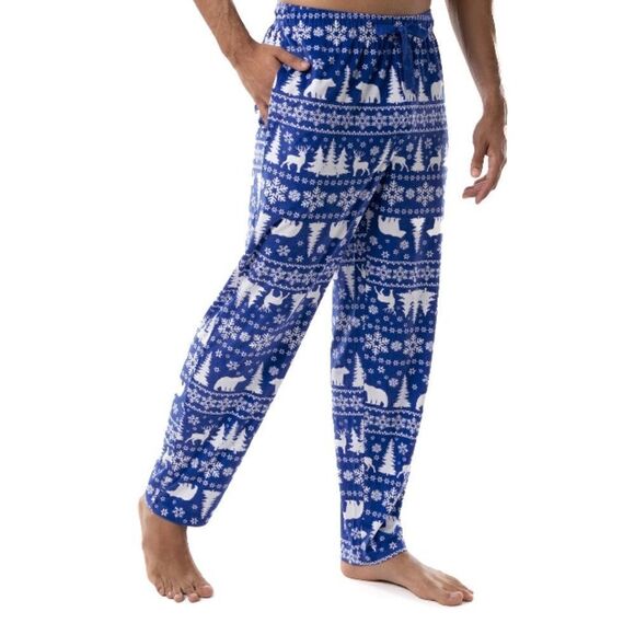 Mens Silky Fleece Winter Forest Soft Lightweight  Lounge Pajama Pants Size 3XL - Picture 4 of 8